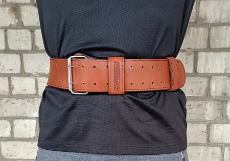 Пояс атлетичний EasyFit DeciBelt шкіра коричневий 2 - XL