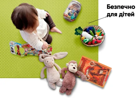 Татами мат EasyFit SwallowTail 4 шт (60х60х1 см) пазл хвост ласточки желтый