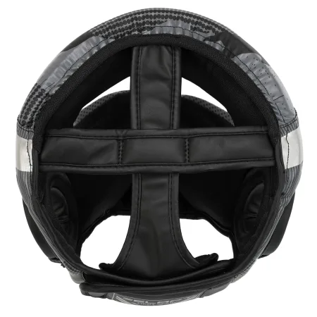 Шолом боксерський з повним захистом чорно-сірий ZHT-2 - L