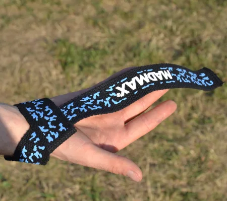 Лямки для тяги MadMax Camo Power Wrist Straps Camo/Light Blue