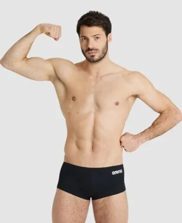Плавки боксери для чоловіків Arena TEAM SWIM LOW WAIST SHORT SOLI Чорні 004775 550 Оригінал 90