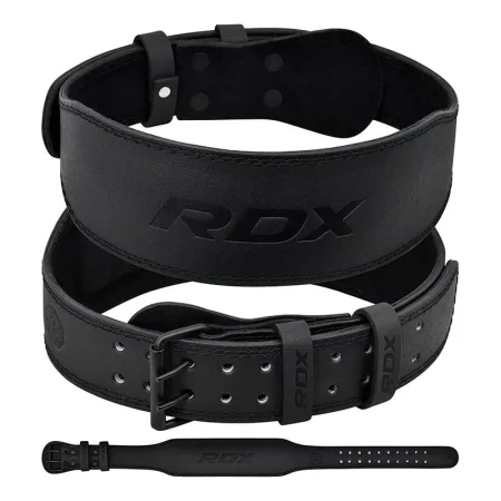 Пояс для важкої атлетики RDX 4 шкіряний Full Black 2XL