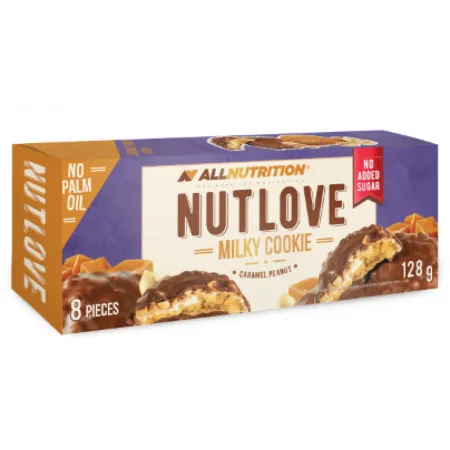 Nutlove 128 г молочне печиво з карамеллю та арахісом