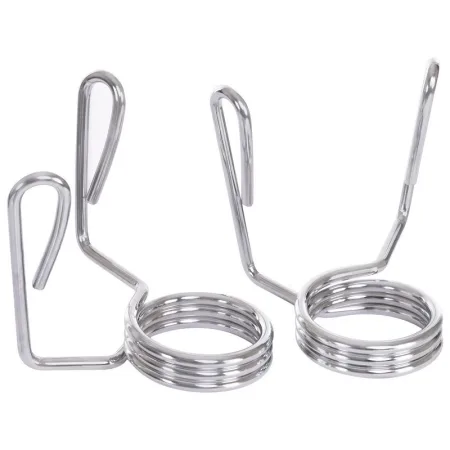 Гриф для штанги сталевий хромований олімпійський W-подібний із замками довжина 1,22 м д.50 мм хром