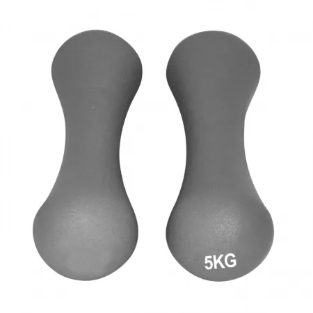 Гантель неопренова PowerPlay 4126 Spartacus 2*5 кг. сіріі (2шт.)