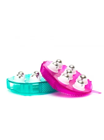 Масажер рукавиця двостороння з магнітними насадками. бірюзовий