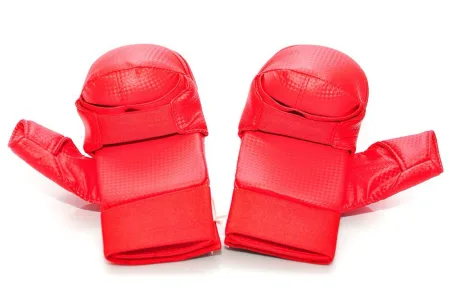 Рукавички накладки для карате Червоний M - XS, S, M, L