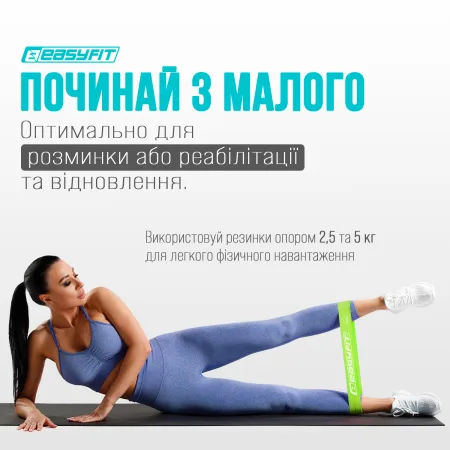 Гумові кільця для фітнесу EasyFit набір 5 шт