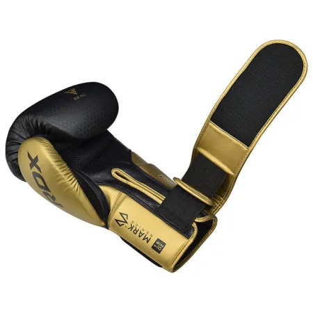 Боксерские перчатки RDX MARK PRO SPARRING TRI LIRA 2 GOLDEN-10 унций (капа в комплекте)