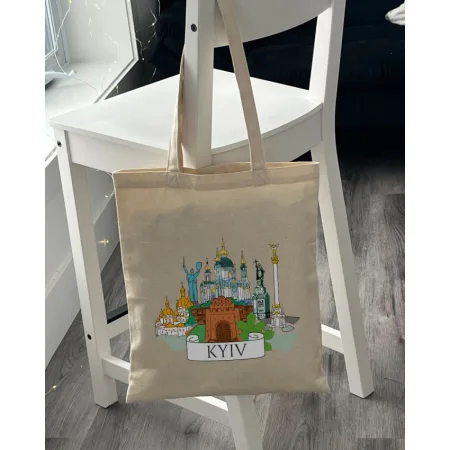 Екошопер BookOpt BK4070 "київські пейзажі" бежевий