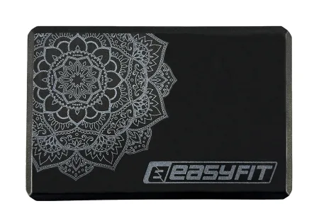 Блок для йоги EasyFit EVA з малюнком чорний