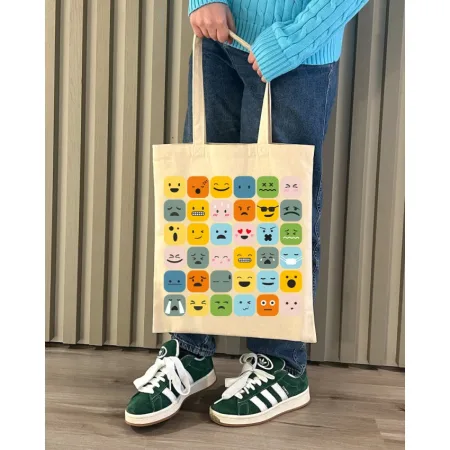 Екошопер BookOpt BK4101 смайлики бежевий