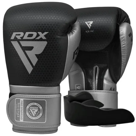 Боксерські рукавиці RDX MARK PRO SPARRING TRI LIRA 2 SILVER-16 унцій (капа в комплекті)