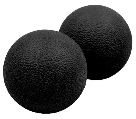 Масажний м'ячик EasyFit TPR подвійний 12 х6 см чорний