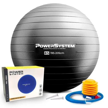 М'яч для фітнесу фітбол Power System PS-4018 Ø85 cm PRO GymbalL чорний