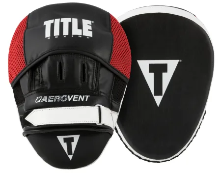 Лапи боксерські TITLE Boxing Aerovent Excel Incredi-Mitts 2,0 Black/Red/White