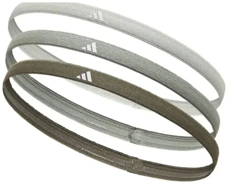 Adidas Hairbands 3pk Headband Green, Dark Gray, Gray Universal One Size (Original)