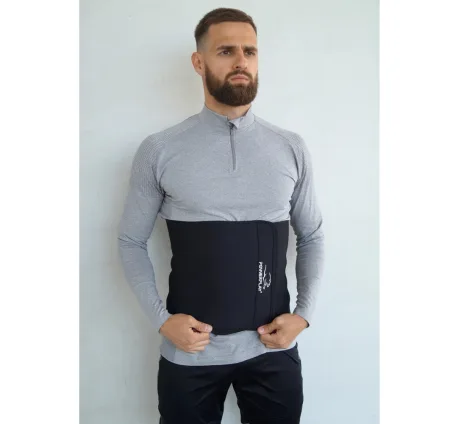 Пояс для схуднення PowerPlay 4301 (100*30 см) + кишеня для смартфона чорний