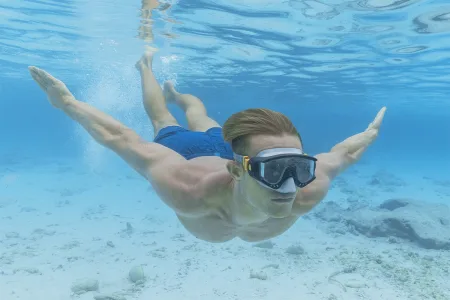 Маска для плавання BESTWAY 14+ 22044 сіро-синій