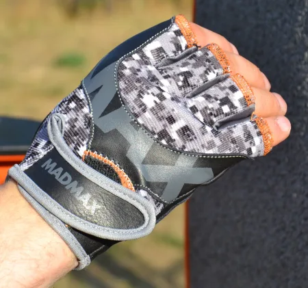 Рукавички для фітнесу MadMax MFG-831 Mti 83,1 Grey/Digital Camo XXL