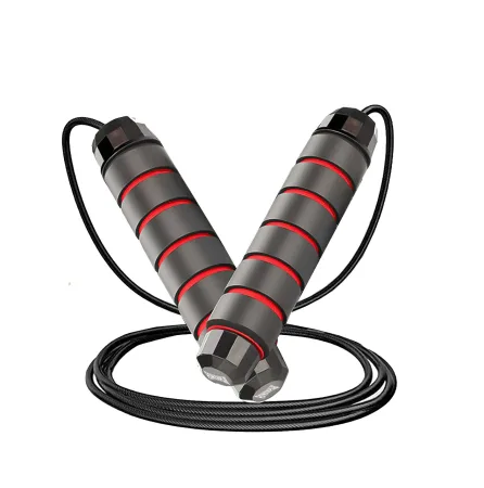Скакалка скоростная PowerPlay 4210 Power Weighted Jump Rope чёрная 2,7 m