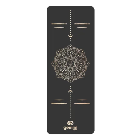 Килимок для йоги каучуковий поліуретан Sport Pro 183 см*68 см*5 мм чорний