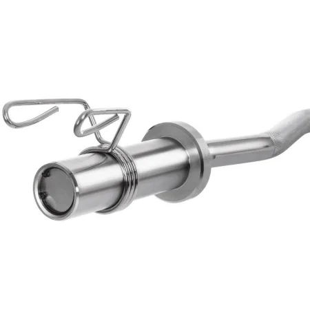 Гриф для штанги сталевий хромований олімпійський W-подібний із замками довжина 1,22 м д.50 мм хром