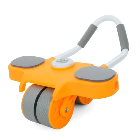 Колесо-тренажер для преса з килимком та таймером синій