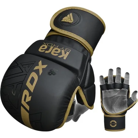Рукавиці для ММА (греплінгові рукавички) RDX F6 KARA Matte Golden Plus L/XL