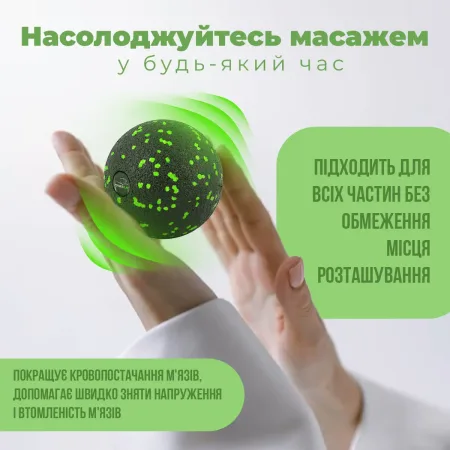 Набір масажних м'ячиків PowerPlay 4007 EPP Massage Ball Чорно Зелені 3 шт.