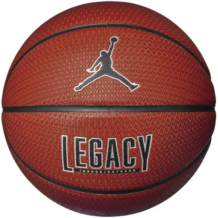 М'яч баскетбольний Nike JORDAN LEGACY 2.0 8P DEFLATED AMBER/BLACK/METALLIC SILVER/BLACK розмір 7 (оригінал)