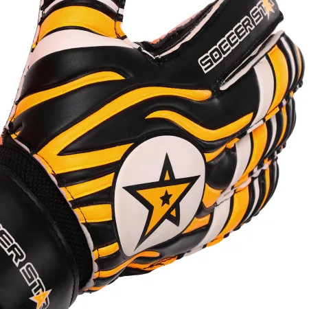 Воротарські рукавички SOCCER STAR 10 - чорно-помарачевий