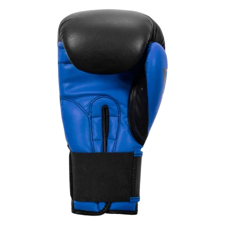 Боксерські рукавиці TITLE Boxing Dynamic Strike Black/Blue 14 унцій (бинти 4 м. у комплекті)