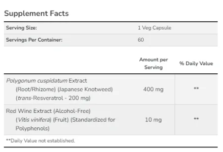 Resveratrol 200 мг - 60 капсул