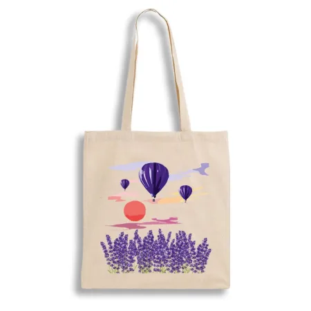 Екошопер BookOpt BK4066 "навколо світу на повітряній кулі" бежевий