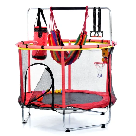 Батут дитячий 6в1 140 см MS 4291-R