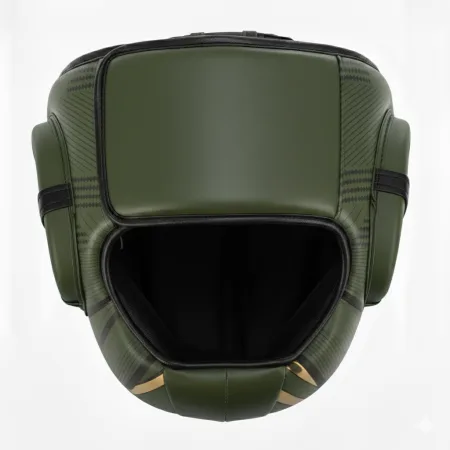 Шолом боксерський з повним захистом чорно-хакі ZHT-3 - L