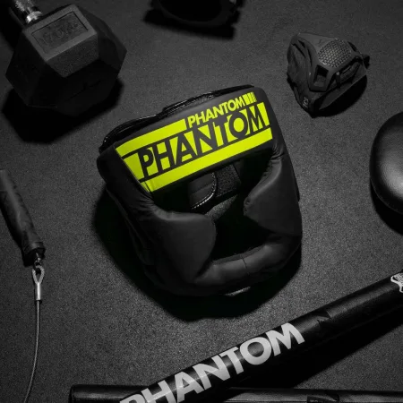 Боксерський шолом Phantom APEX Full Face Neon One Size Black/Yellow