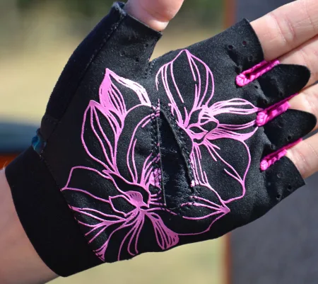 Рукавички для фітнесу MadMax MFG-770 Flower Power Gloves Black/Pink M