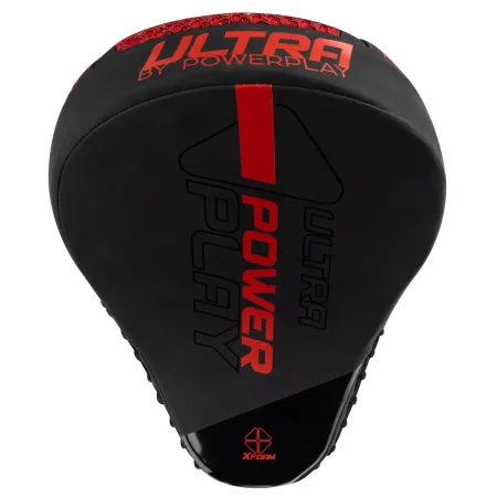 Лапи боксерські PowerPlay 3044 Pro Carbon Ultra Series чорно-червоні PU [пара]