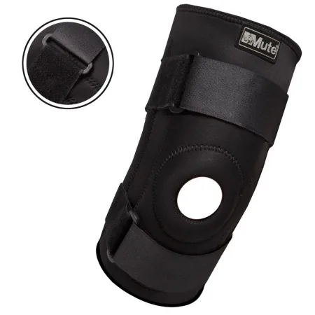 Наколенник бандаж зі спіральними ребрами жорсткості MUTE 1 шт чорний