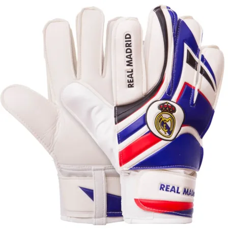 Рукавички воротарські дитячі BALLONSTAR із символікою футбольного клубу Real Madrid 5 - білий/синій