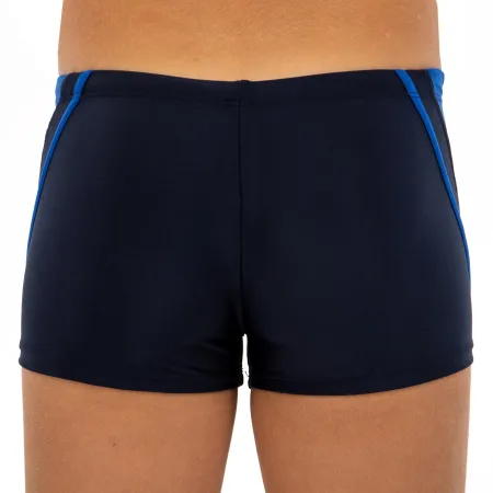 Плавки боксери для хлопчиків для плавання вік 6-10років чорно-синій 10