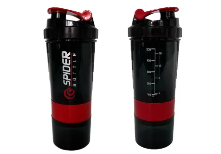 Шейкер спортивний EasyFit Spider 0,5 л чорно-червоний