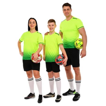 Форма футбольна комплект LIDONG Салатово-чорний 4XS-2XL XL