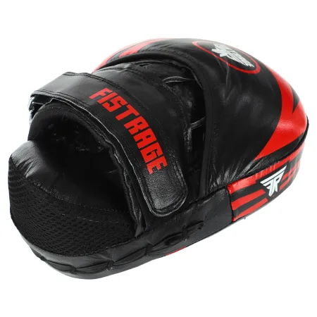 Лапа согнутая для бокса и единоборств FISTRAGE RAGE 2 шт чёрный-красный