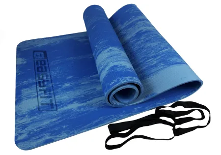 Килимок для йоги та фітнеса EasyFit s-EVA Mat 8 мм синій