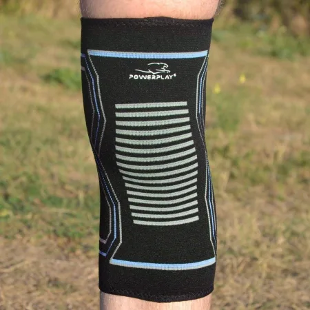 Наколінники спортивні PowerPlay PP-4099 Knee Support чорно/сині S/M (пара)