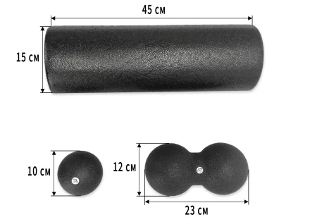 Набір для масажу EasyFit MioSet-XL (2 м'ячика+ролик)
