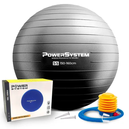 Fitness ball fitball Power System PS-4011 Ø55 cm PRO Gymball black